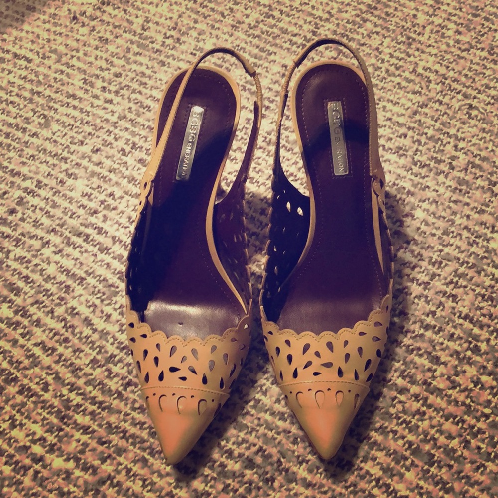 Bcbg beige heels